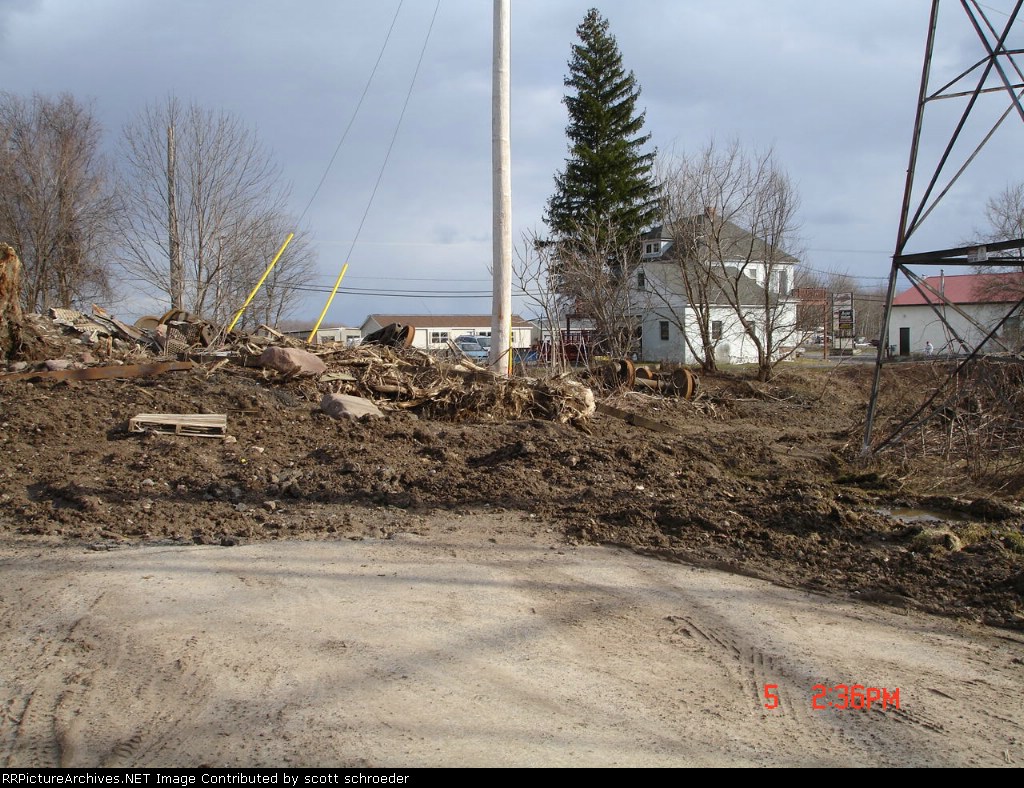 Axles & Trucks amongst a debris pile
