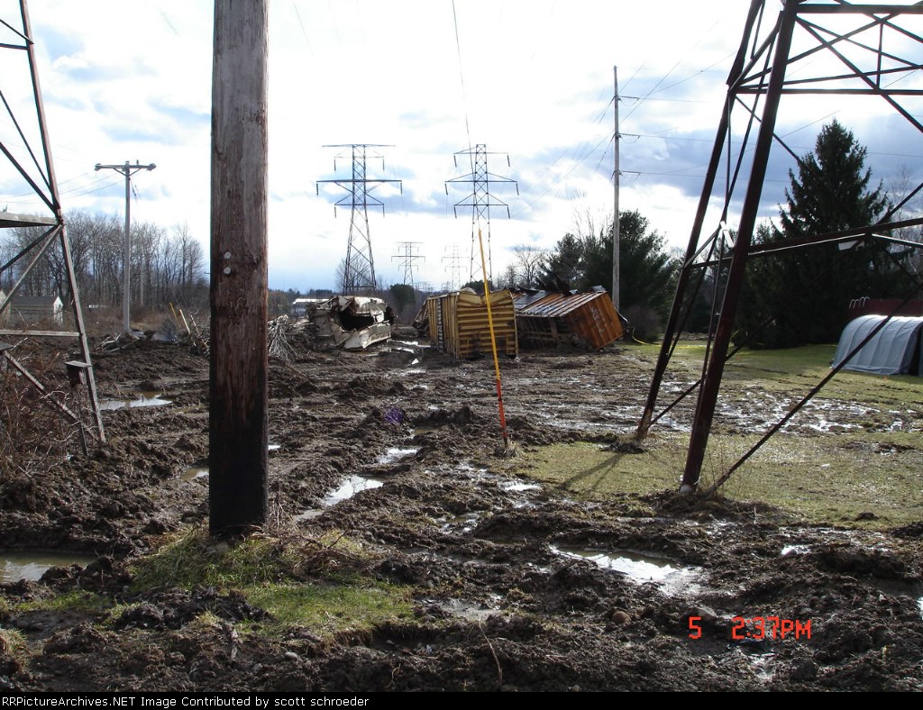 Mangled Freight cars