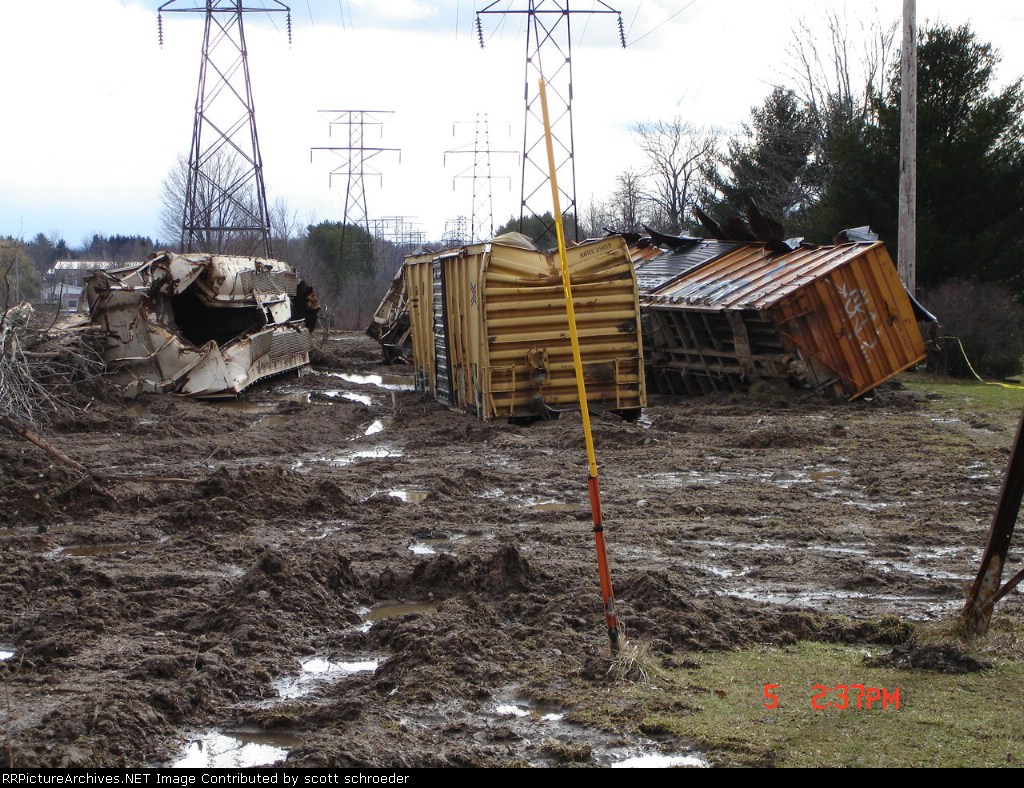 Mangled Freight Cars
