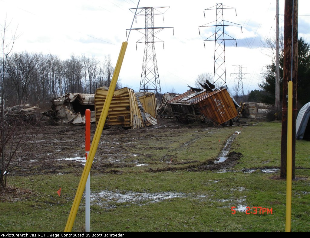 Mangled Freight Cars