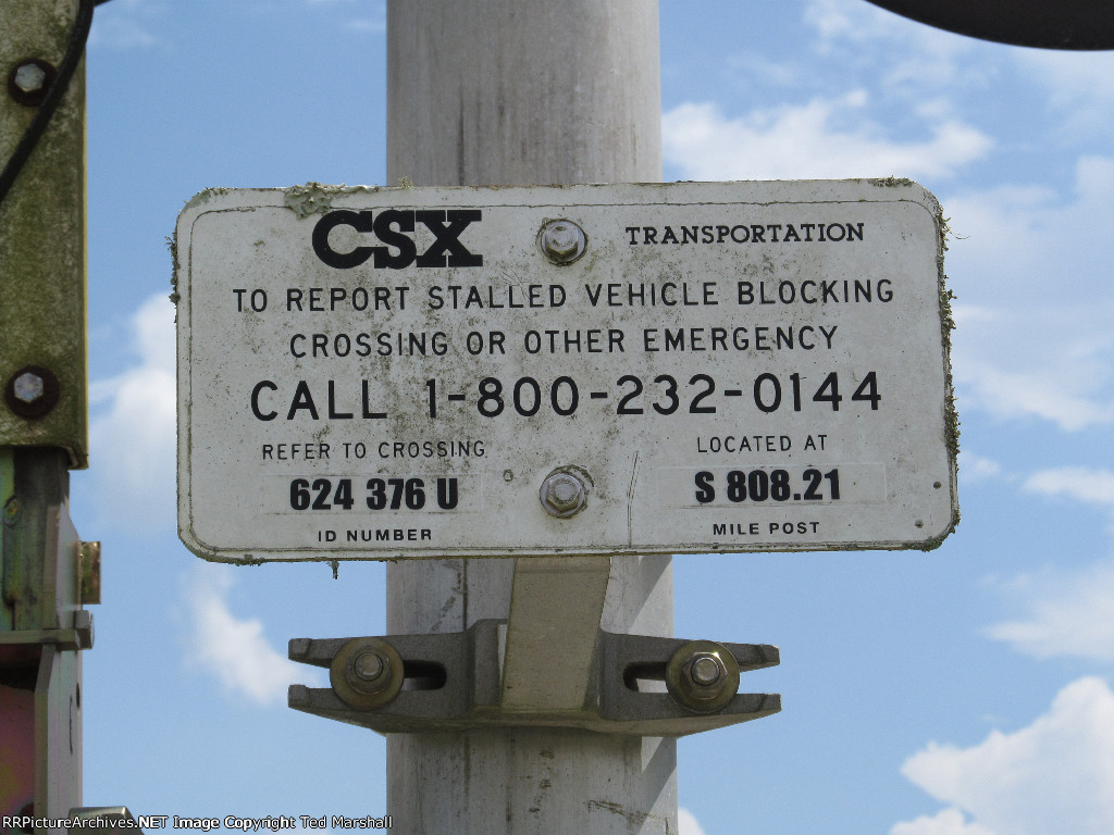 20th Street Crossing Sign