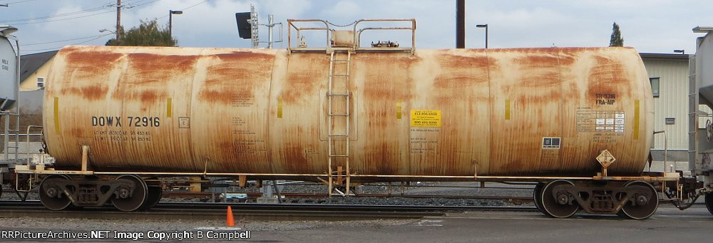 DOWX 72916 tank car