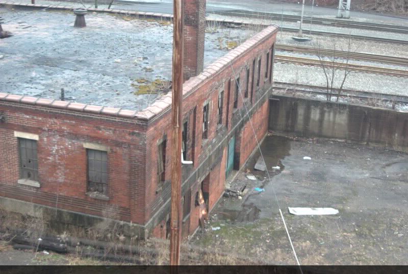 Trackside industrial building