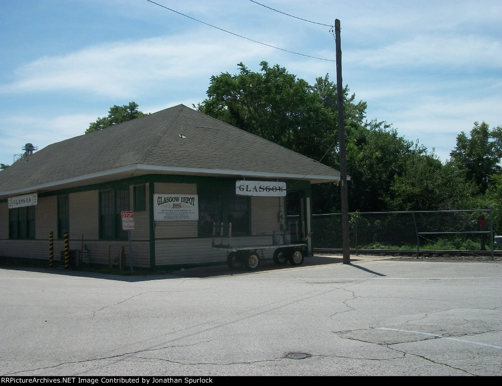 Former passenger station, looking east