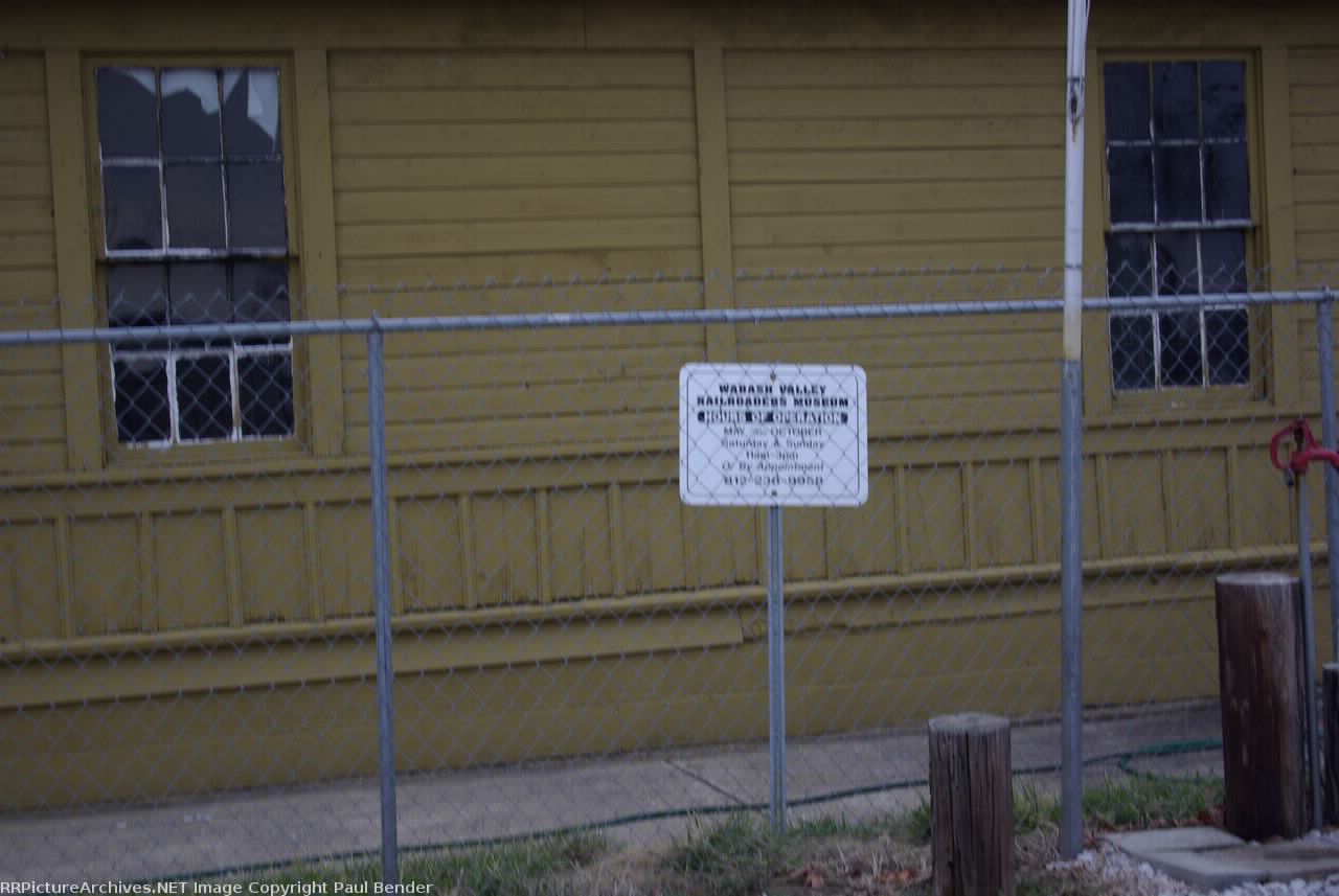 Wabash Valley Railroad Museum sign