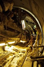 Erecting tunnel segments behind the tunnel shield
