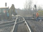 IC workers work on crossing