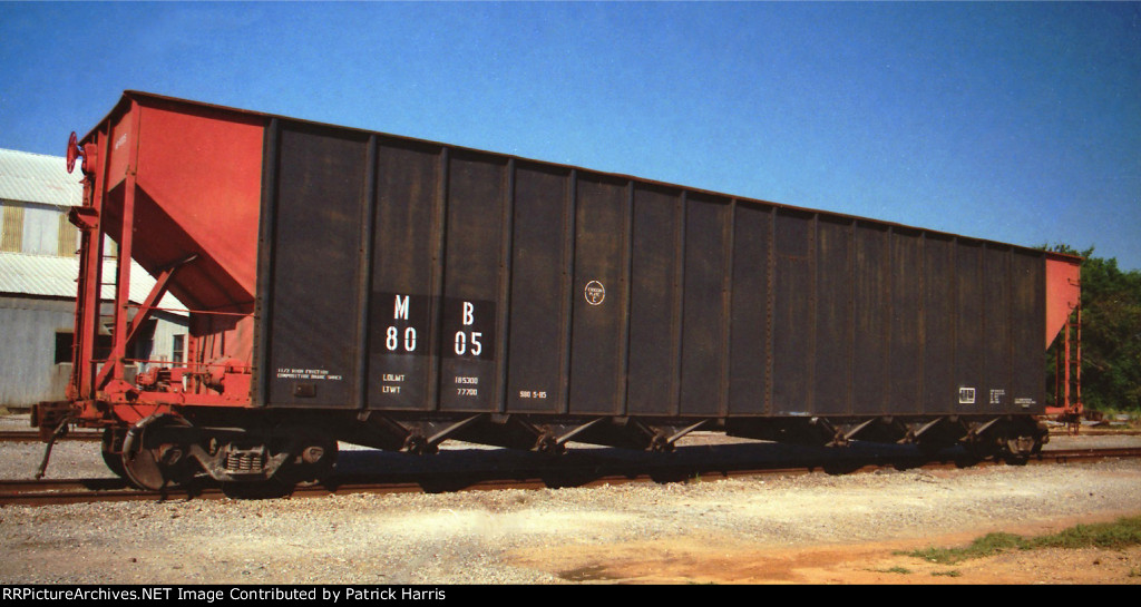 MB 8005 wood chip hopper at M&B shops Meridian MS Summer 2000