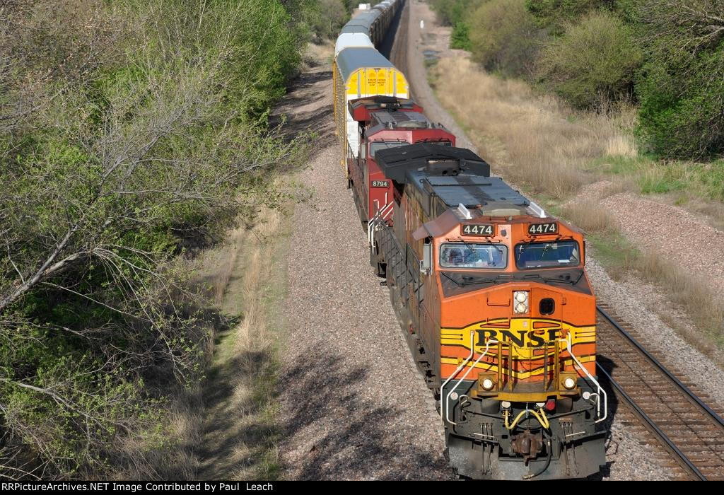 Westbound vehicle train