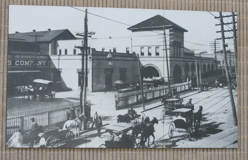 Photo in the convention center of the old depot