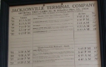 Time card of Jacksonville Terminal from 1934