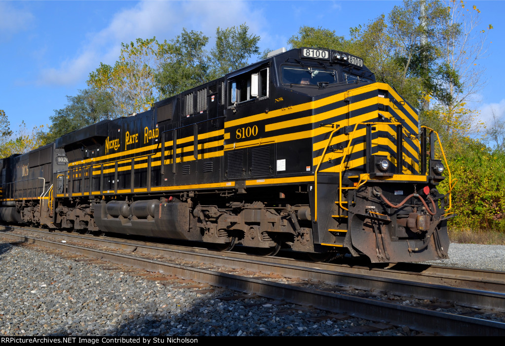 NS 8100 (NKP Heritage) tied down at Hague Avenue.