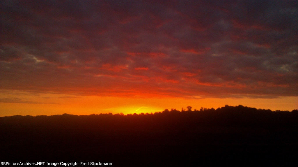 Much later that day from the top of the mine.