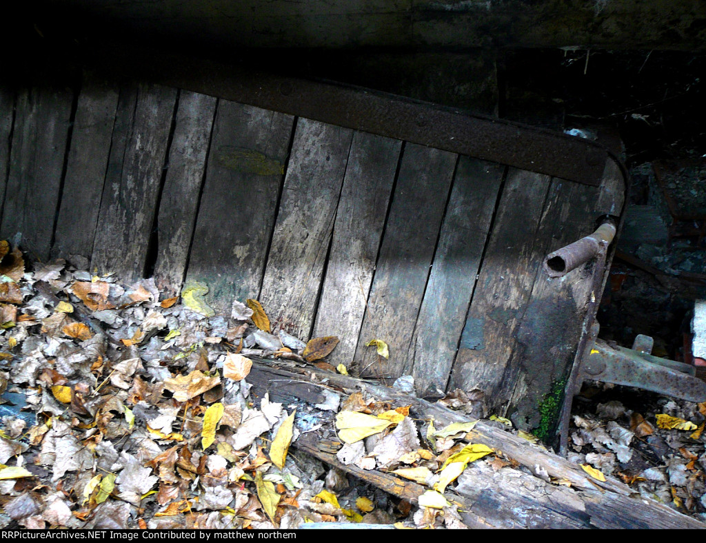 whats left of a baggage cart in the REA Building