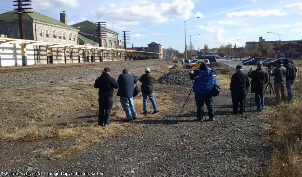 Railfans await the Amtrak autumn excursion