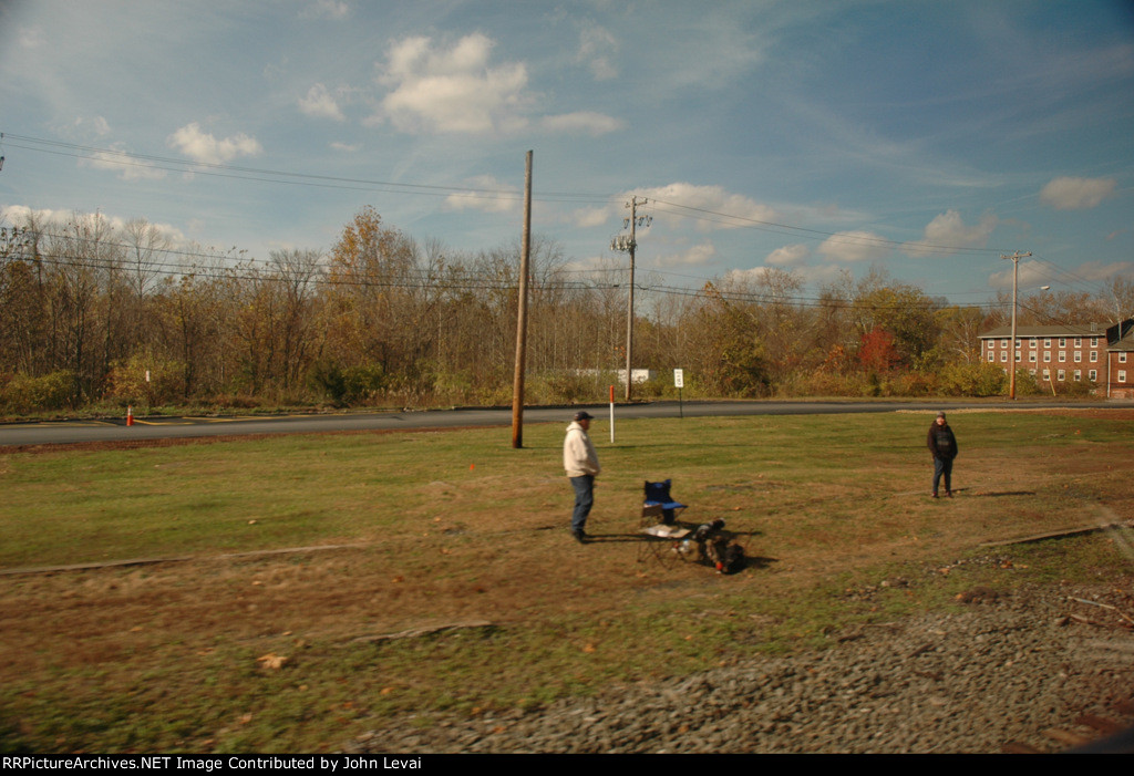Railfans photographing away at us