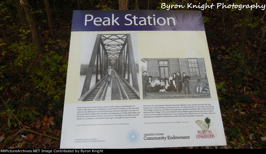 Peak Station Sign