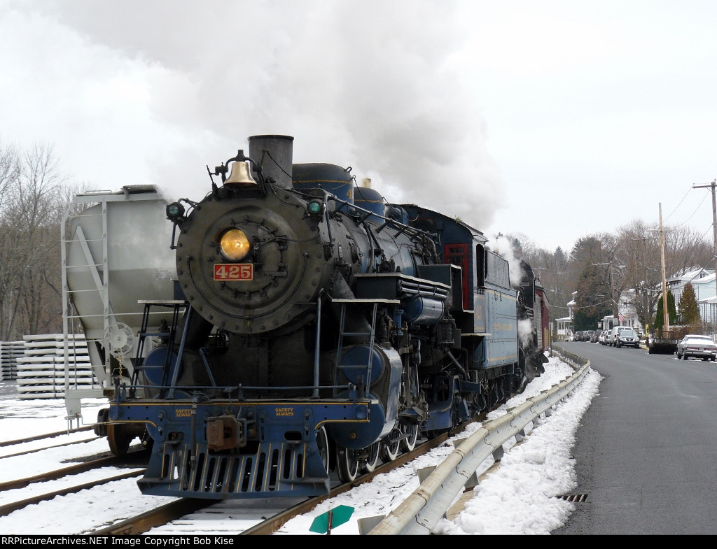 Backing along Railroad Street