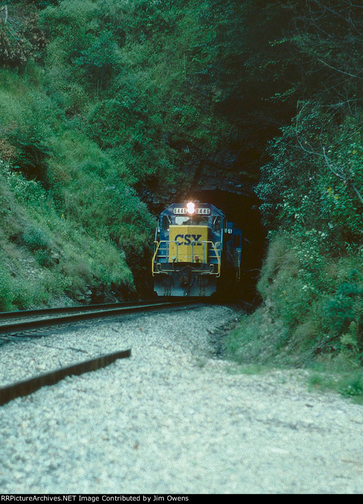 A southbound exiting Blue Ridge Tunnel.