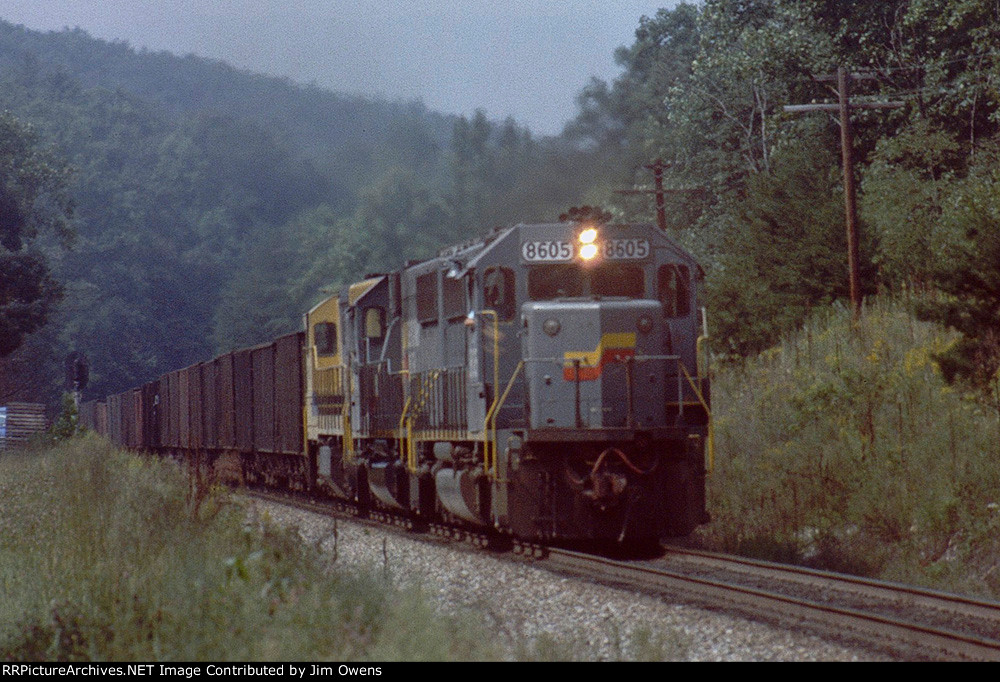 Northbound empty hoppers.