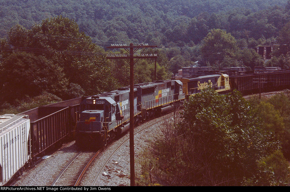 Northbound empty hoppers