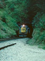 A southbound exiting Blue Ridge Tunnel.