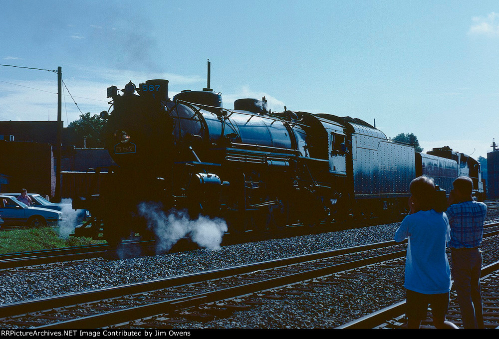 In Old Fort awaiting the arrival of N&W 1218 and the train to take back to Asheville.