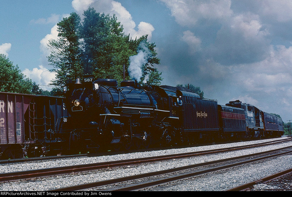 NKP 587 ready to leave for Asheville.