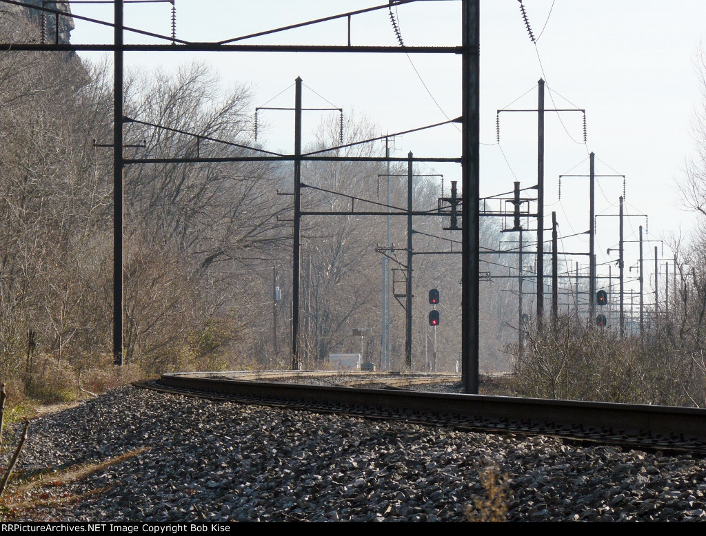 A view of the eastbound signals; see next photo for this area in 1876.