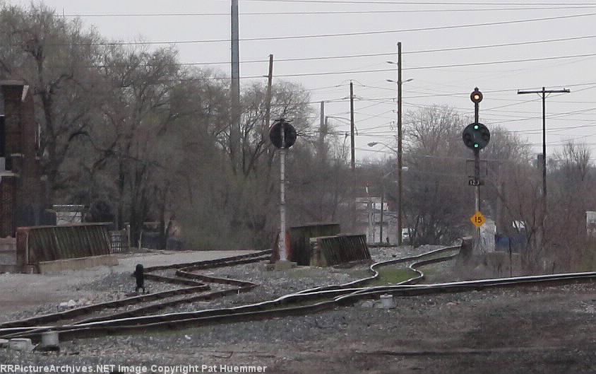 Reconfigured track with B&O signals