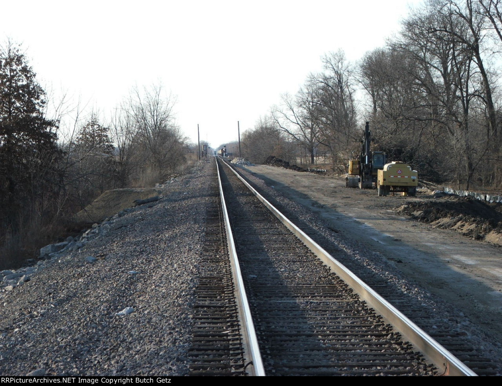Gibb siding extension in progress.