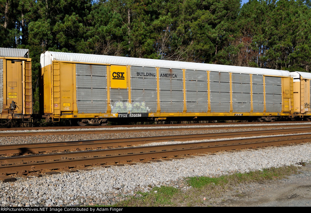 TTGX 920038 CSX Patch Building America Autorack