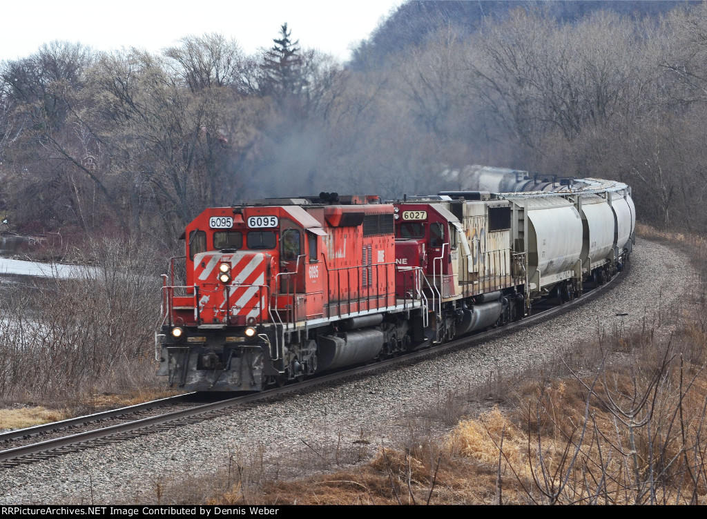 DM&E  6095, CP's   River  Sub.