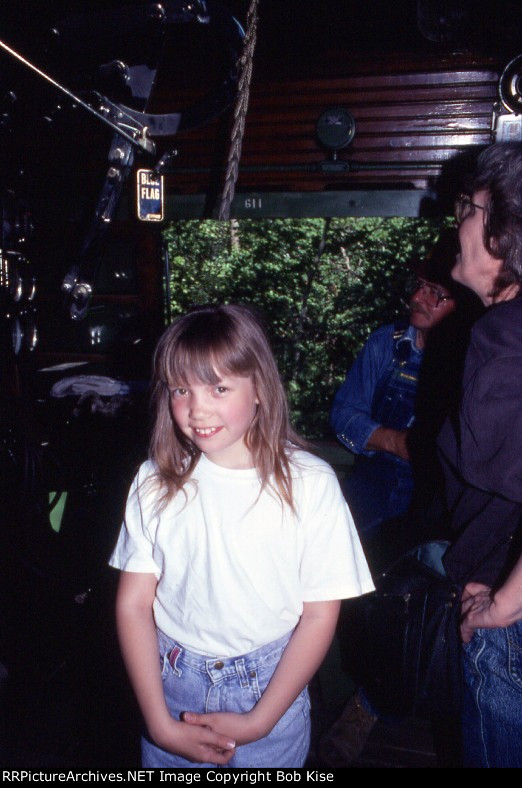 My daughter in the cab