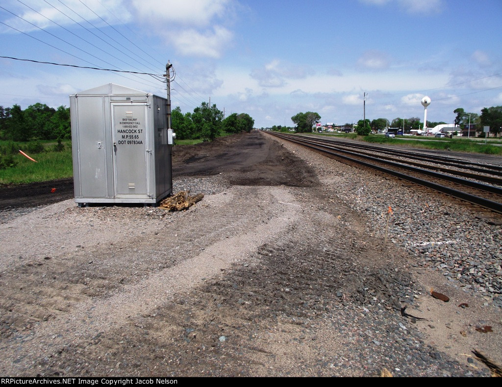 Hancock Street facing west.