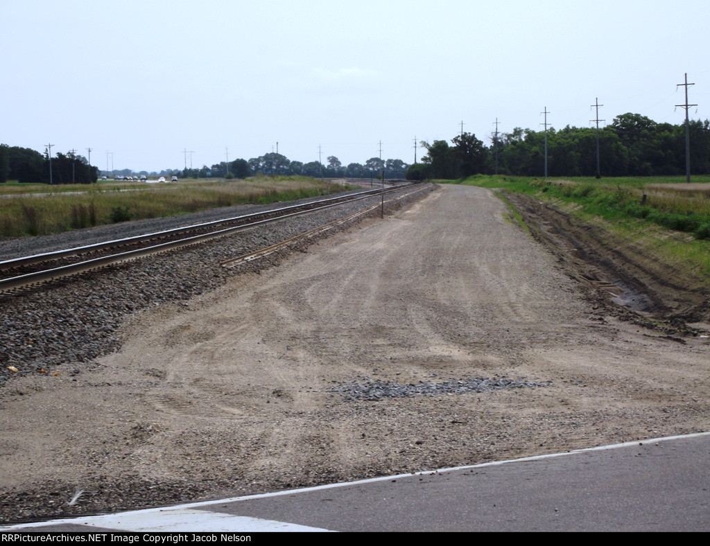 CTY 50 crossing facing east