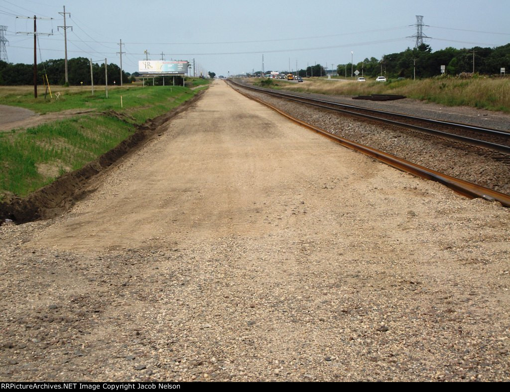 CTY 50 crossing facing west