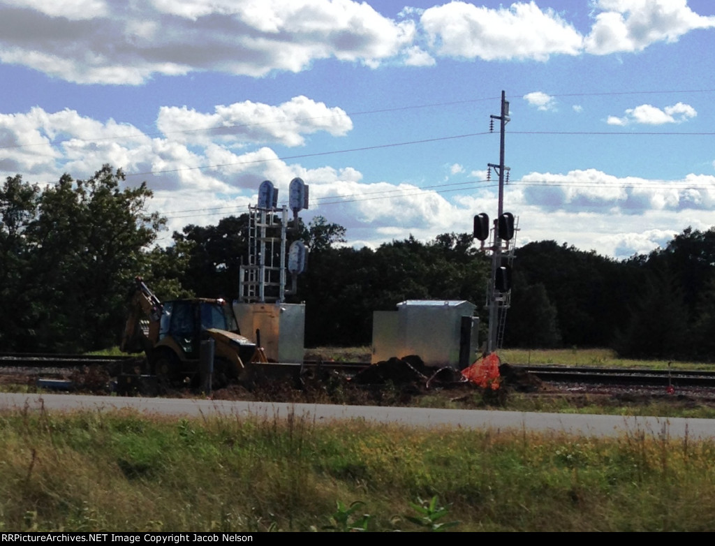New signals west of Big Lake after the curve