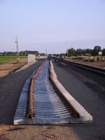 Concrete panel track facing west