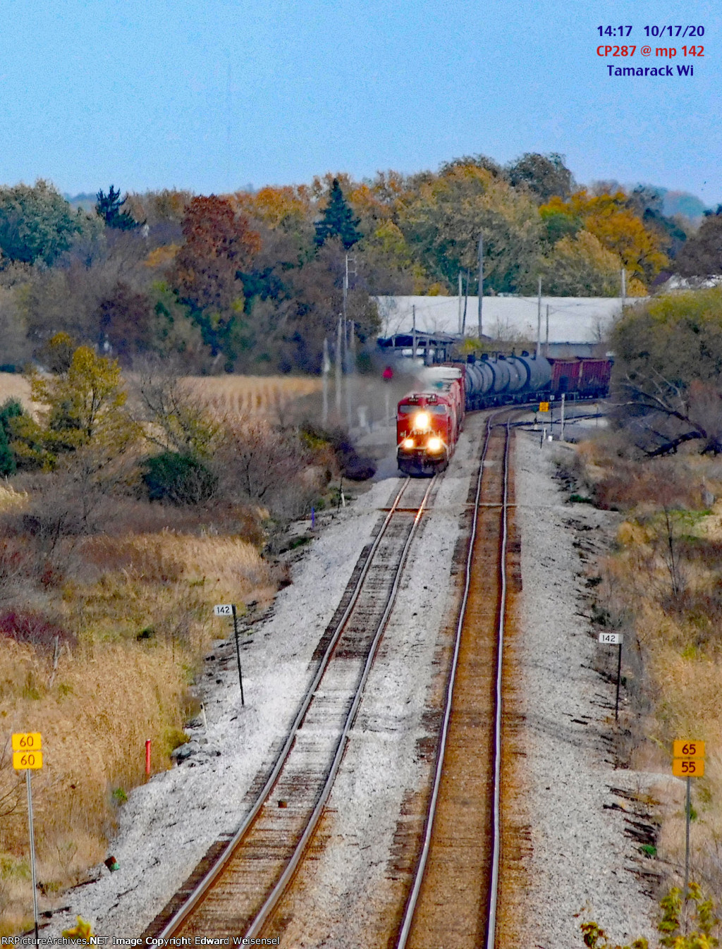 287 climbs toward milepost 142