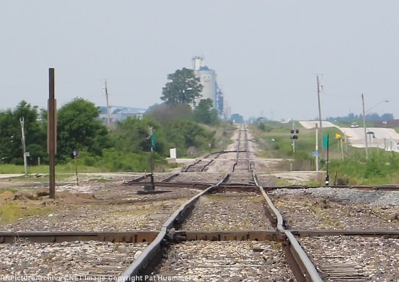 CGW mainline looking east with M&StL in the foreground