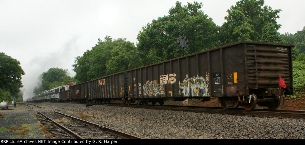 The 611 carries its own coal supply with it from excursion engagement to engagement