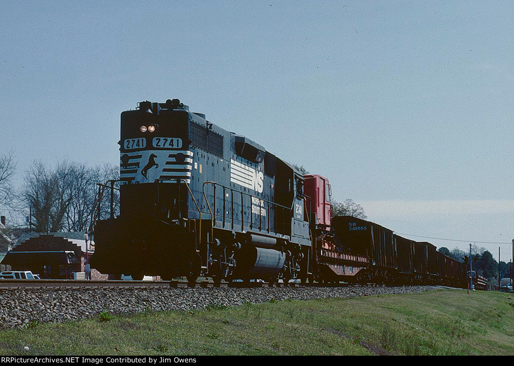 Southbound work train.