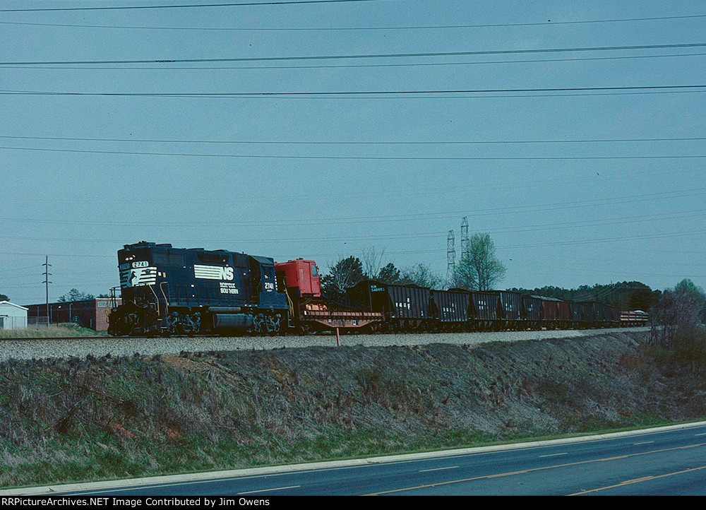 Southbound work train.