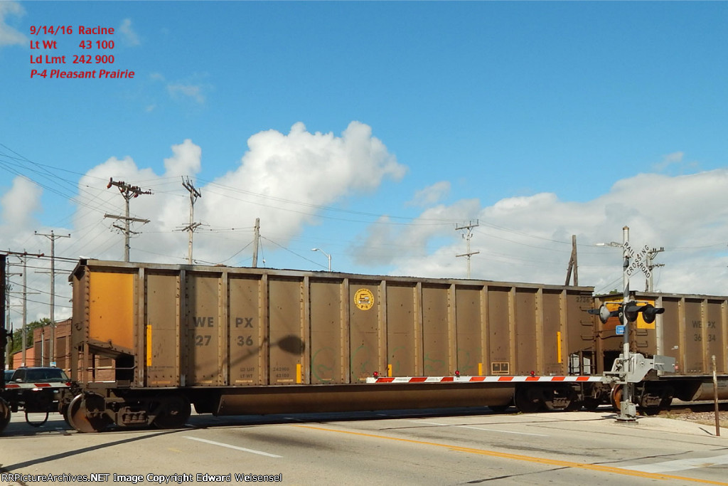 WEPX 2736 wears the P-4 Pleasant Prairie tattoo