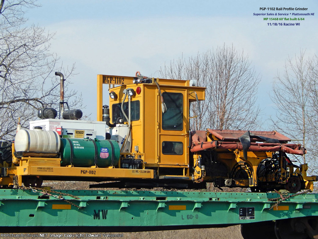 Rail profile grinder - part of the 8501 Curves arsenal