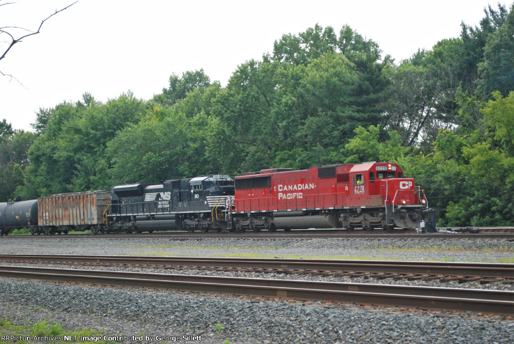 Another eastbound NS oiler with CP power on point.