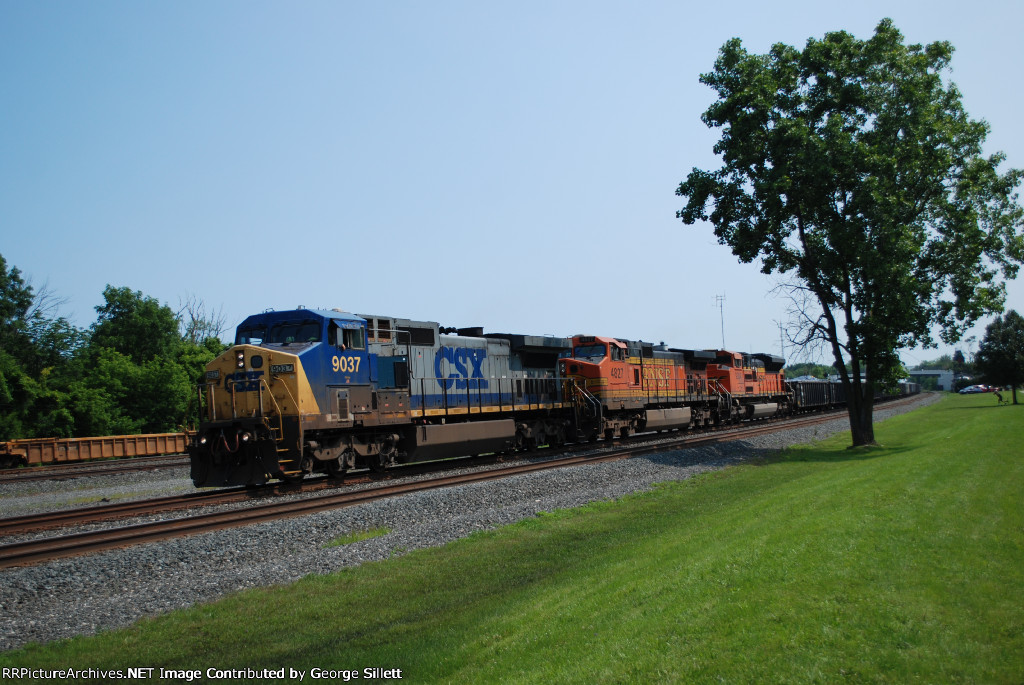 CSX, and BNSF power west.