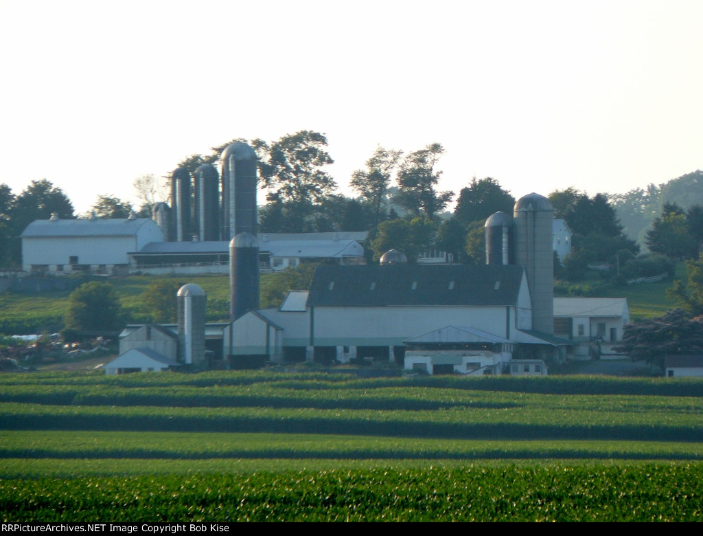 Typical farmland scenery as viewed from the train