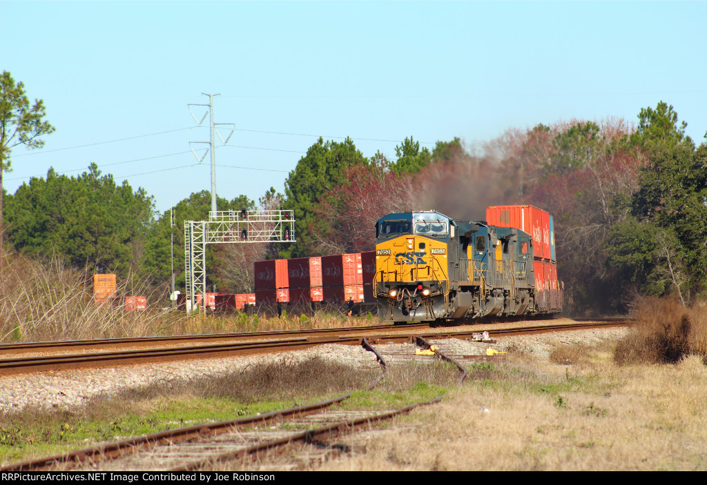 CSX stack train at Race Pond,GA.